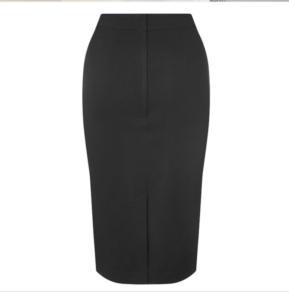 4 FOR $100  -  Black Heart Detail Pencil Skirt - Picture 2 of 3